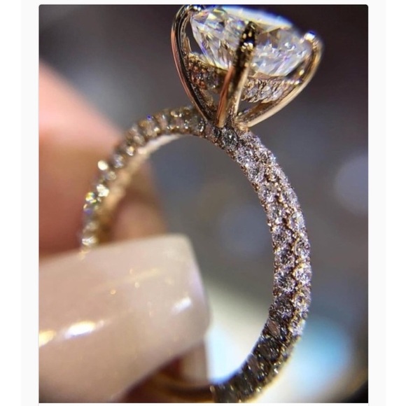 Jewelry - 14k yellow gold engagement ring diamond oval 2 ct